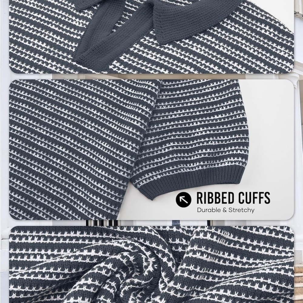 Classic Blue and White Polo Shirts